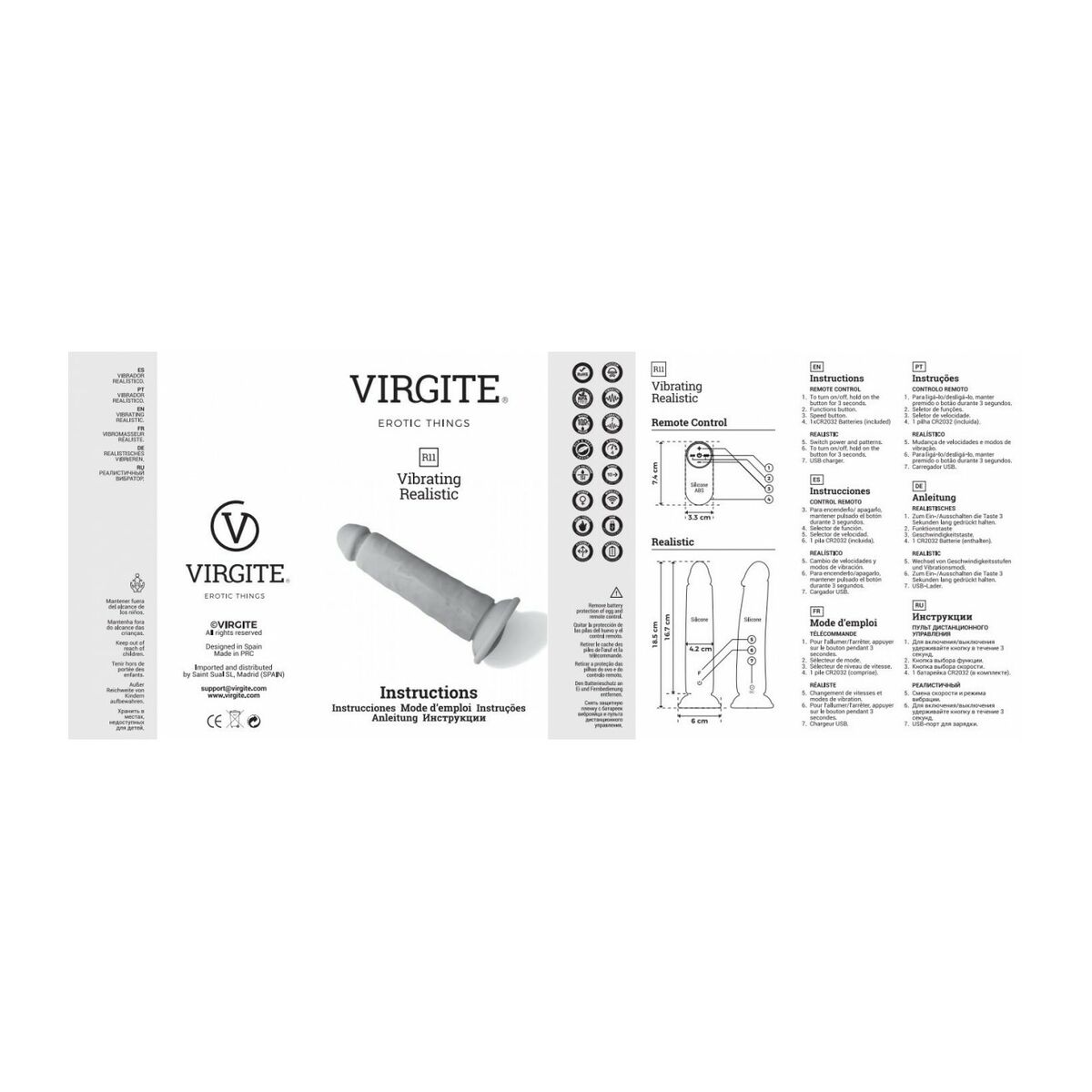 Realistlik vibraator Virgite Lilla